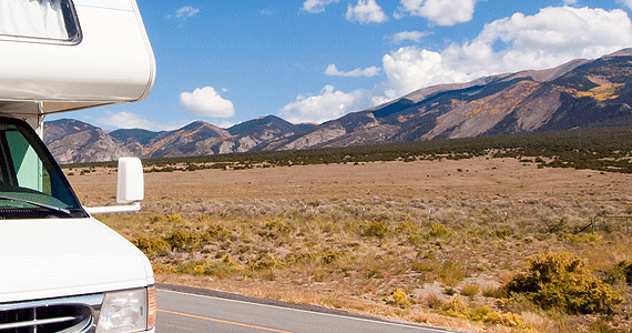 RV camping freedom in the desert